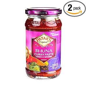 Pataks Bhuna Curry Paste, Tomato & Tamarind (Medium), 10 oz, (Pack of 
