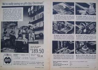 1951 SHOPSMITH Original 2 Page AD 5 TOOL MACHINE LATHE  