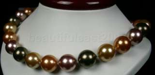 17AAA 12mm mixed south sea shell pearl pearl necklace  