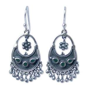   and Malachite Chandelier Earrings, Lady of the Forest Jewelry