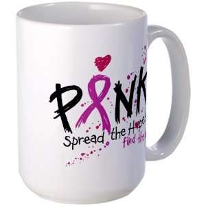   Mug Coffee Drink Cup Cancer Pink Ribbon Spread The Hope Find The Cure