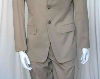   Mens Cotton Two Button Blazer Jacket+Flat Front Pant Suit 38/48  