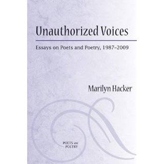   Poetry, 1987 2009 (Poets on Poetry) by Marilyn Hacker (Oct 19, 2010