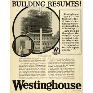  1922 Ad Westinghouse Electric Manufacturing Statler Hotel 