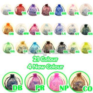 200 Mixed Organza Jewelry Pouches Gift Bags 2X2.75  