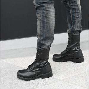 NEW Light Weight Cow Leather Combat Fashion BOOTS,US 11(290mm)  