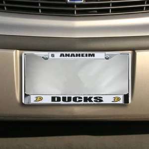  NHL Anaheim Ducks Silver Metal License Plate Frame Sports 