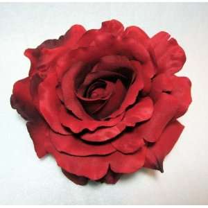  Elegant Large Red Rose Hair Flower Clip and Pin Beauty