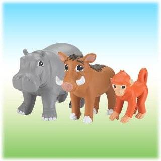   Jr., Safari Figures Baboon, Hippo & Warthog includes animal fact card