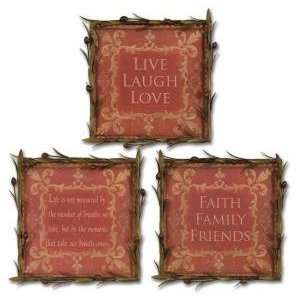    Uttermost Words To Live By Wall Art Set of 3