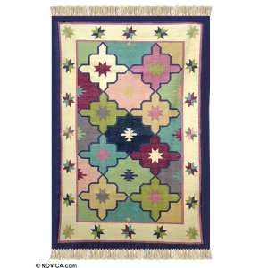 Cotton rug, Starlight Courtyard (4x6) 