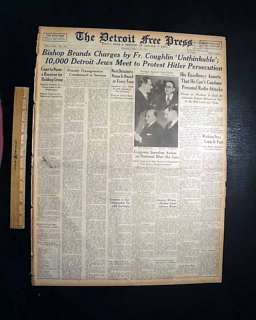 JEWISH HOLOCAUST Beginning Boycott of JEWS Stores Albert Einstein 1933 