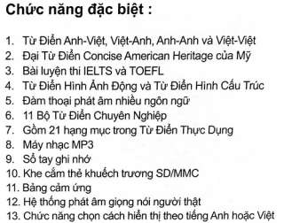 Kim Tu Dien SD362V English   Vietnamese Talking Dictionary and 