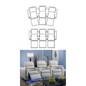  Palliser Spectacle Row of Three Home Theater Seats 