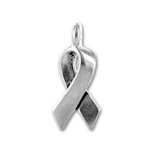   TierraCast Silver Pewter Awareness Ribbon Charms (3): Home & Kitchen