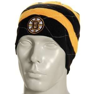  Reebok Boston Bruins Black Band Reversible Knit Beanie 