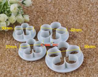 Fondant Cake Cutter Plungers Flower Leaf Butterfly Snowflake 