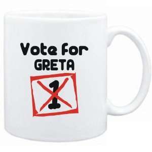    Mug White  Vote for Greta  Female Names