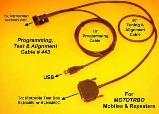 Programming & Alignment Cable #443 Motorola MOTOTRBO XPR4500 XPR4550 