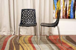 Swain black plastic Modern Dining Chairs (Set of 2)  
