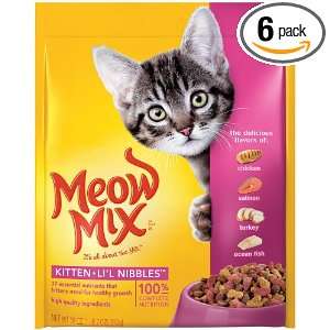 Meow Mix Kitten Lil Nibbles Surp, 18 Ounce (Pack of 6):  