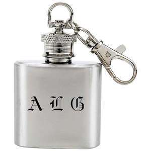 ENGRAVED STAINLESS STEEL KEY CHAIN FLASK personalized  