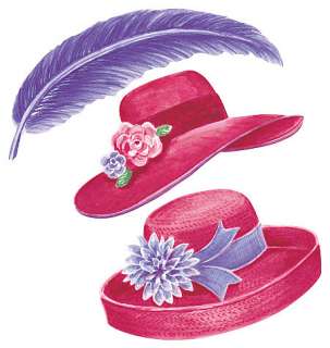 Red Hat Society Items Ladies RHS Hats Purple Feathers 25 Wallies 