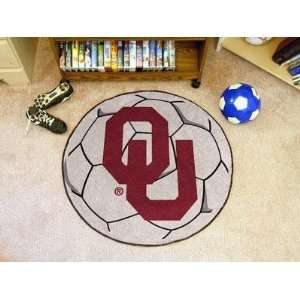  Oklahoma OU Sooners Soccer Ball Shaped Area Rug Welcome 