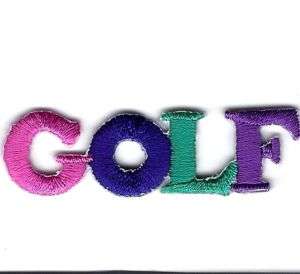 Golf / Sports   Iron On Embroidered Applique Patch  