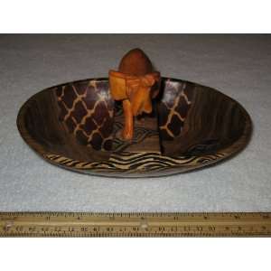 Hand Carved Wooden Bowl From Africa #2 