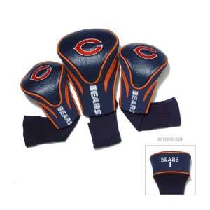  Chicago Bears Nfl 3 Pack Contour Fit Headcover: Sports 
