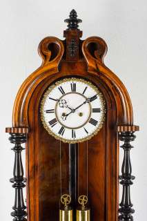 Outstanding Antique Vienna Weight Driven Wall Clock approx. 1860 70 