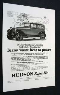 1927 HUDSON SUPER SIX AUTOMOBILE AD  