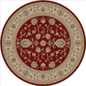  Kashmir Red / Ivory Oriental Round Rug Size: Round 53 