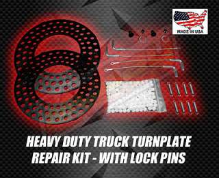 HEAVY DUTY TRUCK ALIGNMENT TURNPLATE REPAIR KIT WITH LOCK PINS RACK 