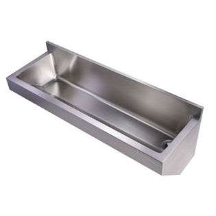   wall hung laundry scrub sink  Brushed Stainless Steel 