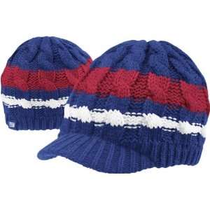    New York Giants Womens Cable Visor Knit Hat