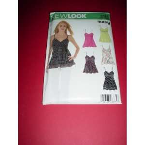 New Look Easy Pattern #6466 Misses Spaghetti Strap Tops 