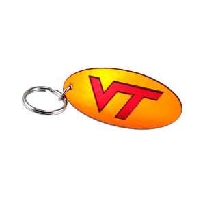 Virginia Tech Hokies Orange W/Maroon VT Oval Mirror Key Chain 
