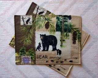 Bear Placemat Set Bear Country Pattern Kay Dee 723886507646  