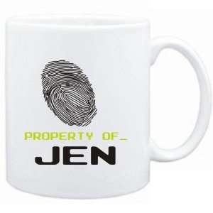  Mug White  Property of _ Jen   Fingerprint  Female Names 