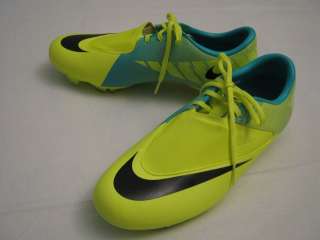 New Mens Nike Mercurial Vapor Super Fly Soccer Cleats, Neon Yellow 