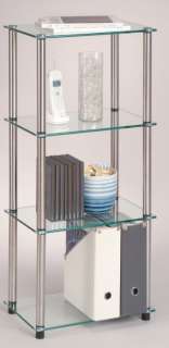 Accsense Modern Glass 4 Tier Tower Shelf Rack Stand 095285401611 