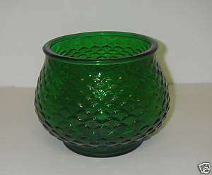 Vintage E O Brody Glass VASE G100 Fish Scale Green  