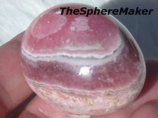 Siaz 1.75 RHODOCHROSITE EGG PINK POLISHED GEM CRYSTAL ball sphere 