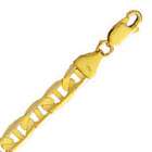 JewelryWeb 10k Yellow Gold 22 Inch X 6.0 mm Mariner Link Necklace