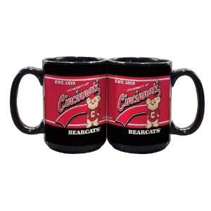   Cincinnati Bearcats 2 Pack 15oz Black Vault Mug