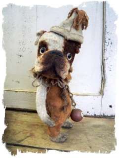 Antique Style ★ OLD ENGLISH BULLDOG Clown Dog BRINDLE ★ by Whendi 