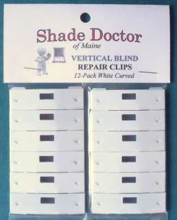 Original SHADE DOCTOR Vertical Blind WHITE CURVED Vane Saver REPAIR 