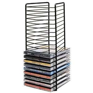 CD Tower 20 Capacity Black Wire vertical Design 